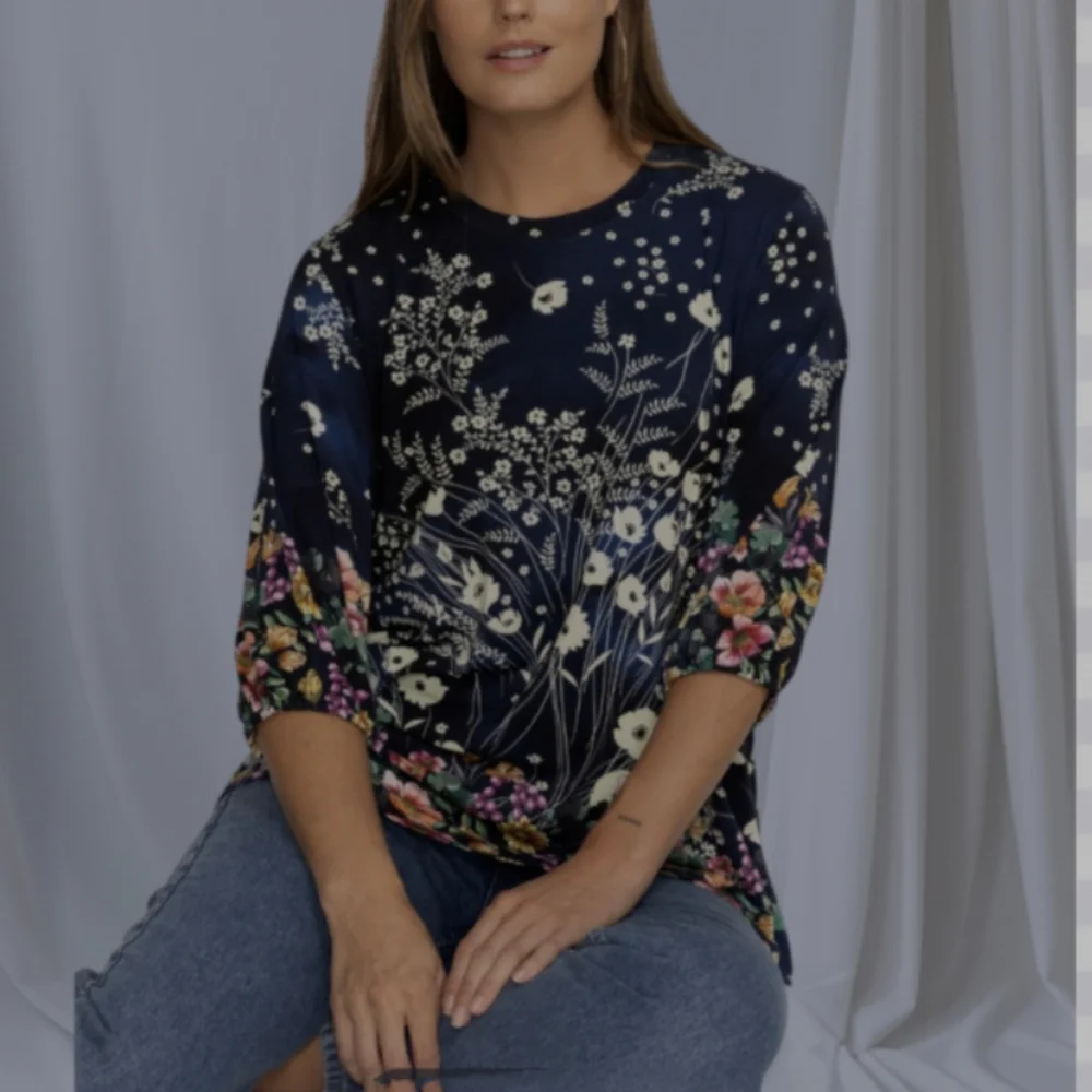 JOHNNY WAS The Janie Favorite Floral Puff Sleeve Top ~ NWT